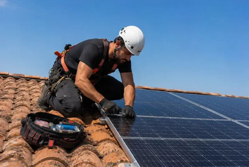 Maintenance et monitoring de panneaux solaires au Tour-du-Parc