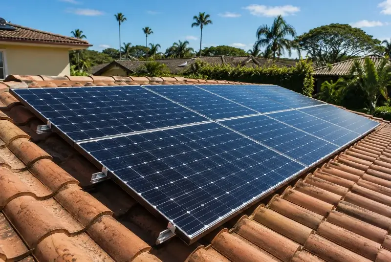Installation de panneaux solaires au Tour-du-Parc